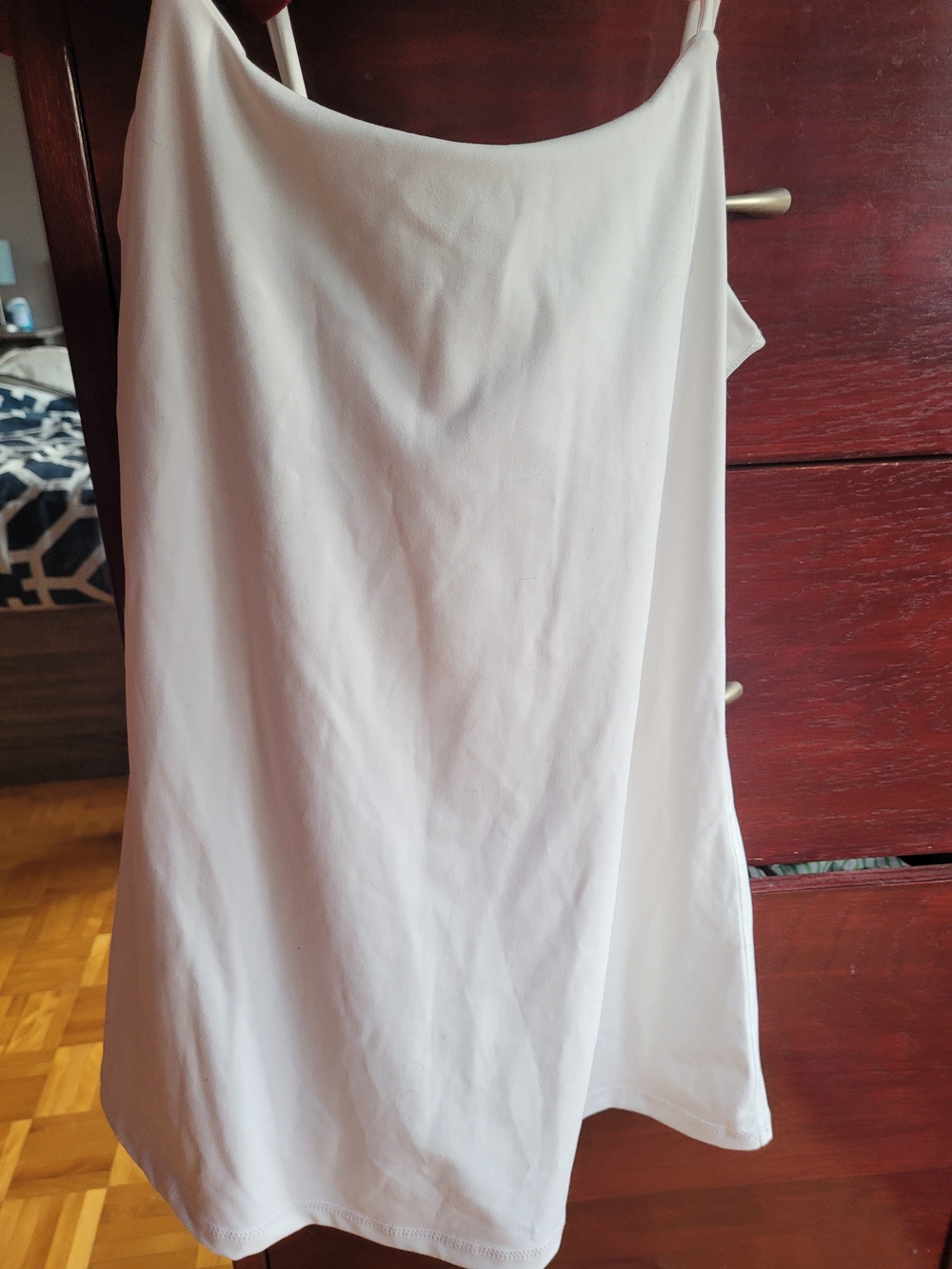 Garage White Spaghetti Strap Mini Dress